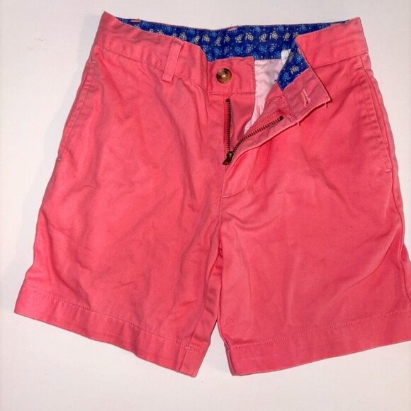 J. Bailey Kids Nantucket Red Pink Chino Shorts size 6 Flat Front Preppy - Picture 1 of 7